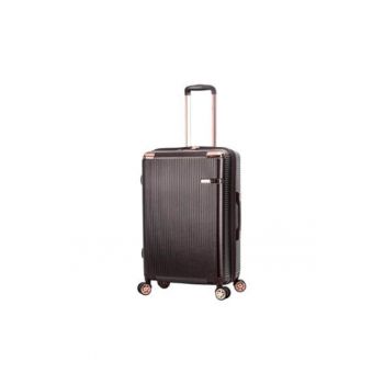 Troler mediu extensibil  SW44303 - fermoar antifurt - 67 cm - policarbonat rezistent - cifru TSA - maro