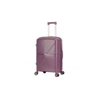 Troler mediu  SW42103 - polipropilena - cifru - 4 roti duble - 67 - mov