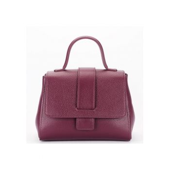 Geanta burgundy din piele naturala 1047 123 17790