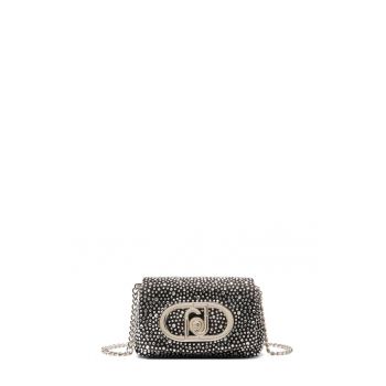 Geanta crossbody cu aplicatii de strasuri