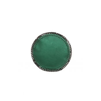 Geanta crossbody cu insertii lant - Verde inchis