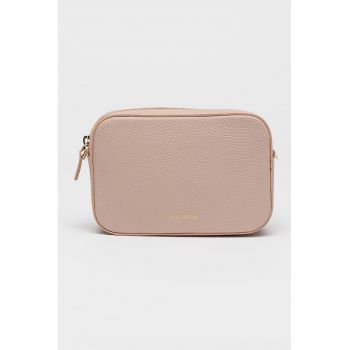 Geanta crossbody de piele cu bareta cu model logo Tebe