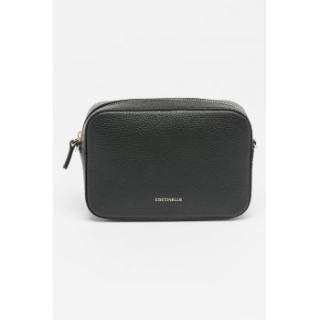Geanta crossbody de piele cu bareta cu model logo Tebe