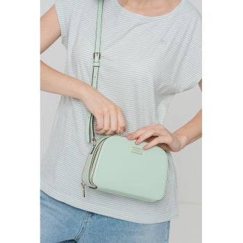 Geanta crossbody de piele cu doua compartimente Serena