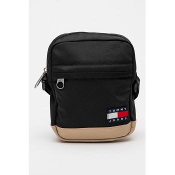 Geanta crossbody din material textil cu logo
