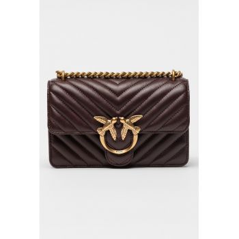 Geanta crossbody din piele cu aspect matlasat Love One