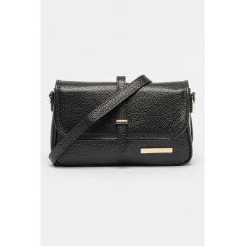 Geanta crossbody din piele cu clapa