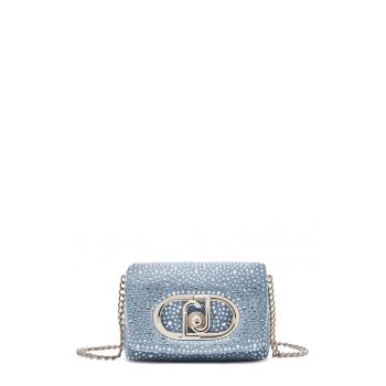 Geanta mica crossbody din denim Lapuffy