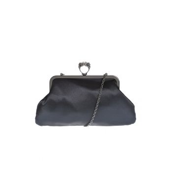 Geanta plic neagra cu inel