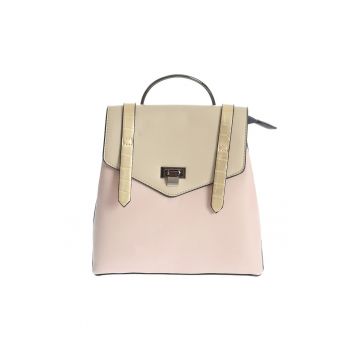 Rucsac din piele ecologica -  albastru - 18x30x32cm