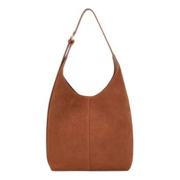 Geanta bucket din piele intoarsa