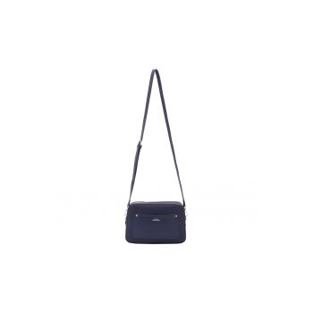 Geanta crossbody cu fermoar si bareta ajustabila