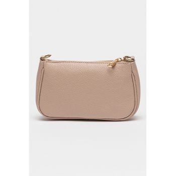 Geanta crossbody de piele cu bareta de lant