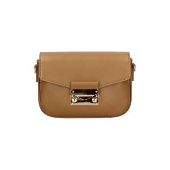 Geanta crossbody de piele cu logo