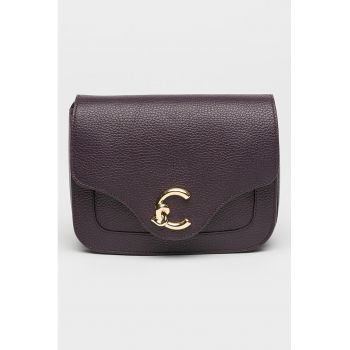 Geanta crossbody de piele cu logo C-Me