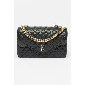 Geanta crossbody de piele ecologica cu aspect matlasat Senza