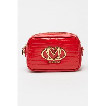 Geanta crossbody de piele ecologica cu logo