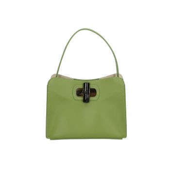 Geanta crossbody de piele - Verde