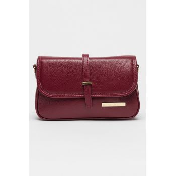 Geanta crossbody din piele cu clapa