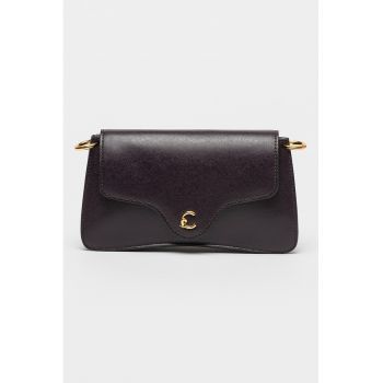 Geanta crossbody din piele cu logo