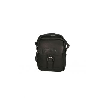 Geanta crossbody unisex de piele cu bareta logo