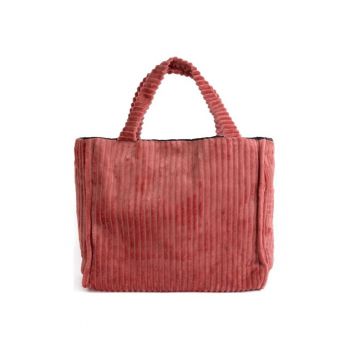 Geanta dama  model Longo - roz - dimensiune One Size - material din poliester - inchidere cu capse magnetice