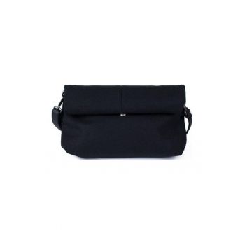 Geanta de dama  model tr18193-2 - neagra - dimensiune unica - stil minimalist - cu curea reglabila.