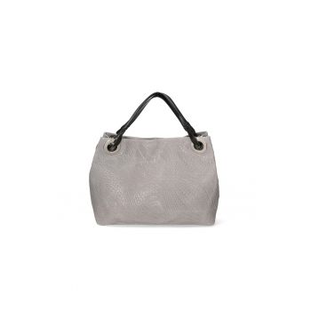 Geanta de piele cu aspect texturat