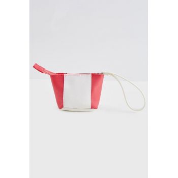 Geanta plic de piele ecologica cu design colorblock