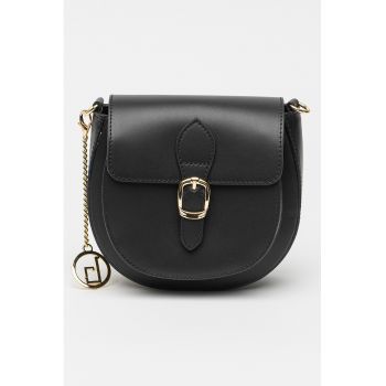 Geanta saddle de piele cu buzunar frontal