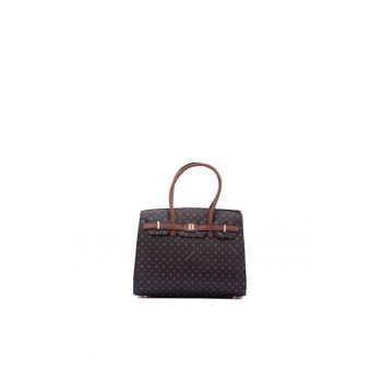 Geanta shopper din piele ecologica cu model logo