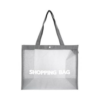 Geanta shopper  gri - dimensiune unica - material transparent