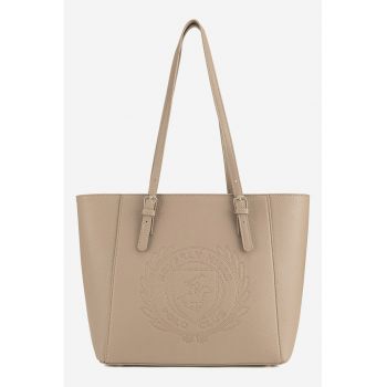 Geanta tote din piele ecologica cu logo in relief