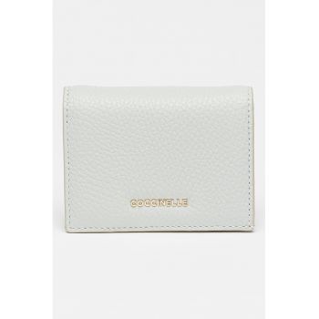 Portofel de piele cu aspect granulat Metallic Soft