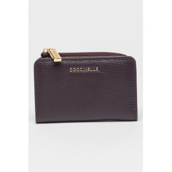 Portofel de piele cu aspect texturat Metallic Soft