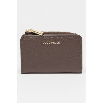 Portofel de piele cu aspect texturat Metallic Soft