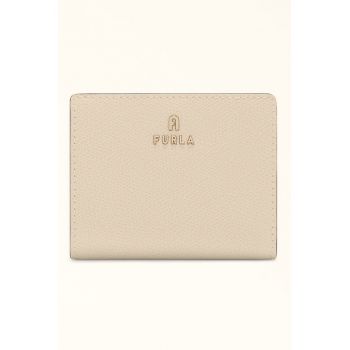 Portofel de piele cu logo metalic Camelia