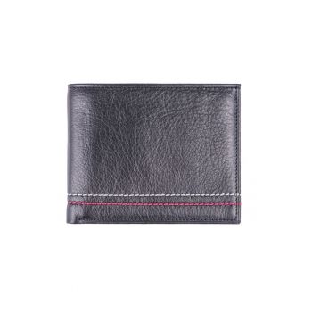 Portofel slim piele barbati -  Double Line Wallet