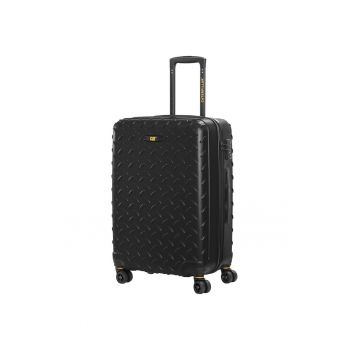 Troler  Industrial Plate - 44 x 27 x 65 cm (Lxlxh) - 59L - 4 roti duble cu rotatie 360° - ABS - negru