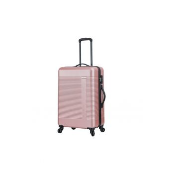 Troler mediu  SW56205 - 67x43x26 cm - bagaj de cala - ABS - 4 roti 360° - rose