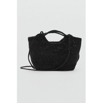 Geanta crossbody cu aspect tricotat