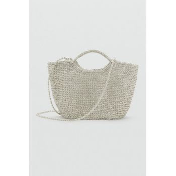 Geanta crossbody cu aspect tricotat