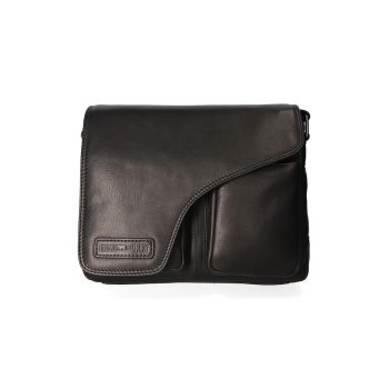 Geanta crossbody de piele cu clapa