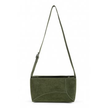 Geanta crossbody de piele intoarsa
