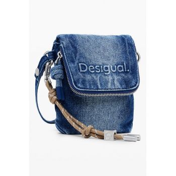 Geanta crossbody din denim cu logo