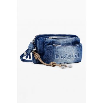Geanta crossbody din denim cu logo