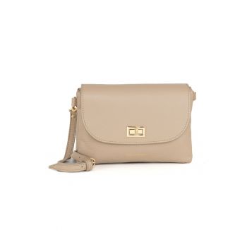 Geanta crossbosy de piele cu clapa
