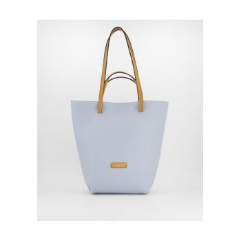 Geanta dama  Shopper piele naturala 36x40x14cm manere maro - 1 buzunar interior