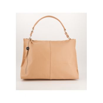 Geanta de umar -  piele naturala - roz - 33x53x15cm - 3 buzunare interioare - 1 buzunar exterior