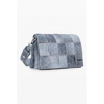 Geanta din denim cu bareta de umar